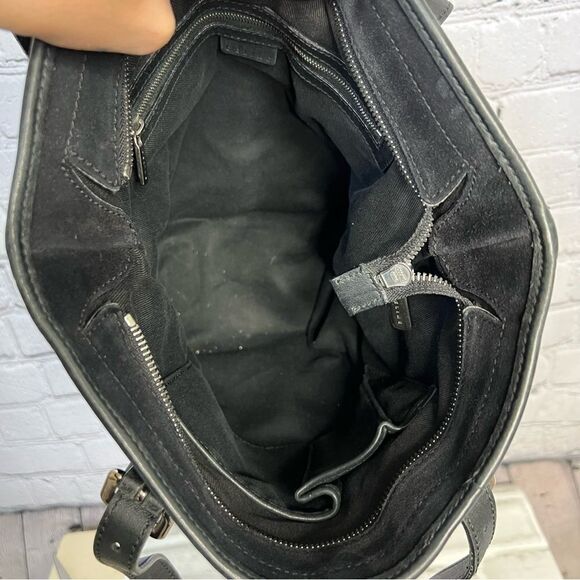 Vintage Celine black suede leather jacquard monogram tote bag - Picture 9 of 16